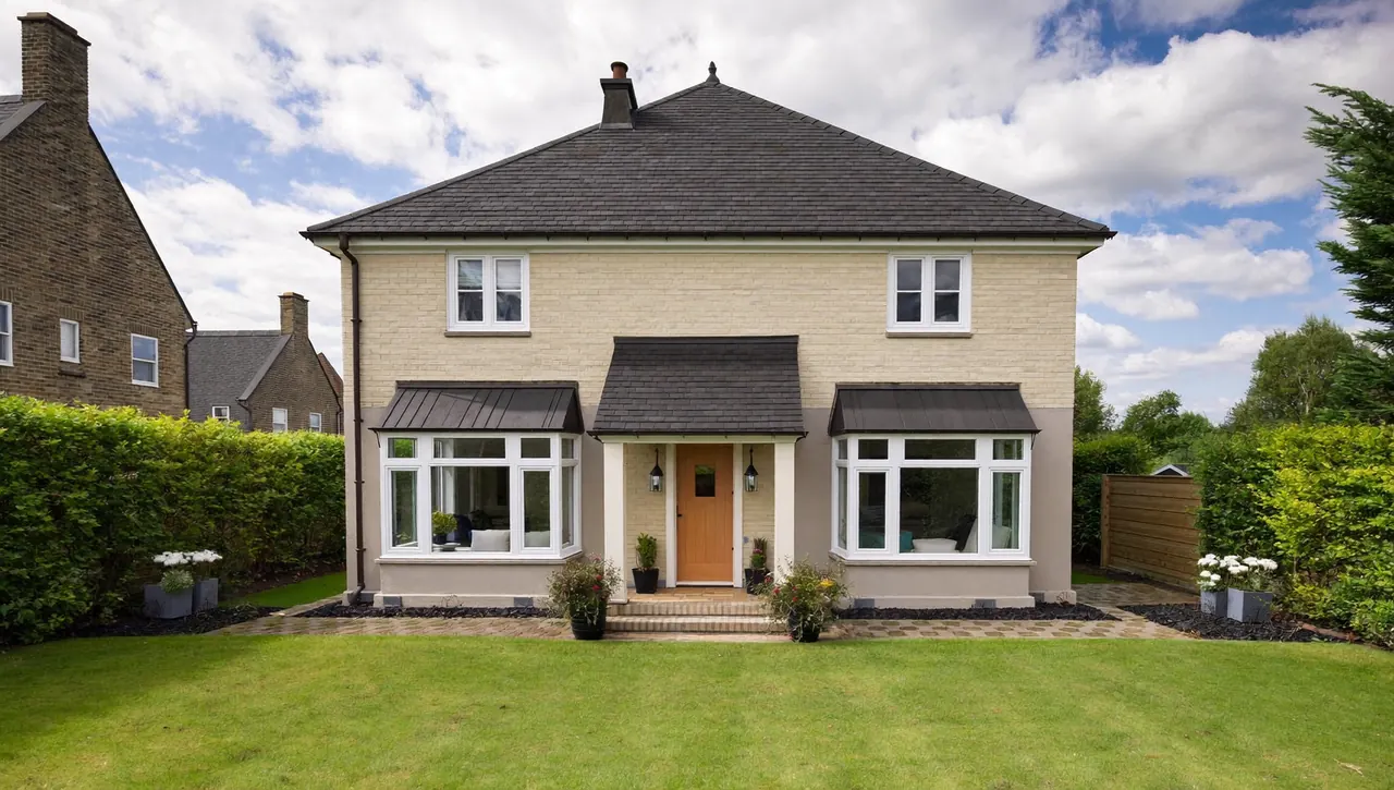 Semi-detached house with newly fitted double glazed windows